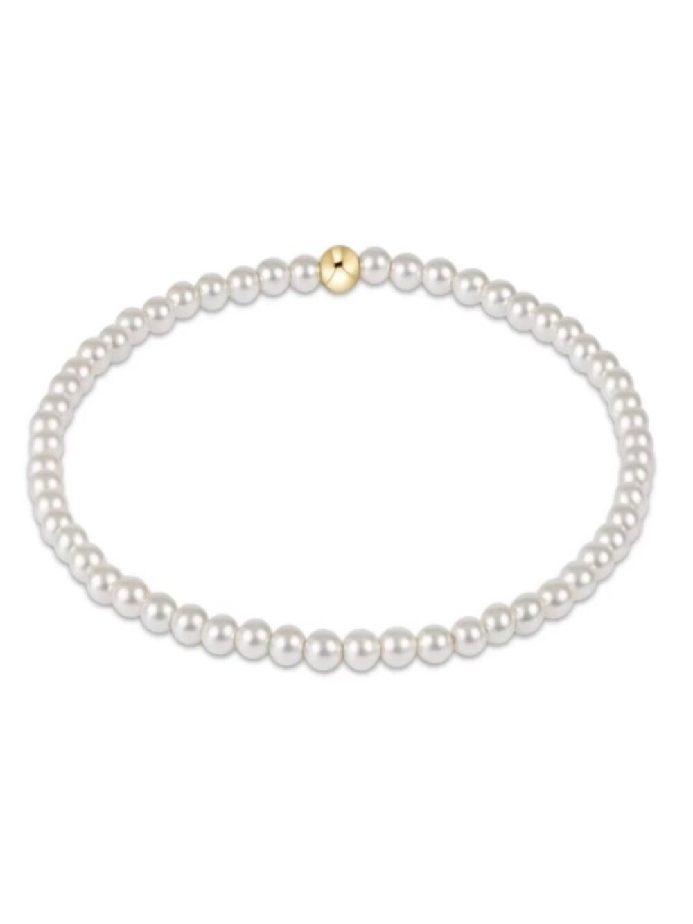 New NWT Enewton Classic Pearl 3mm 14kt Gold-filled Beads Stretch Stack Bracelet